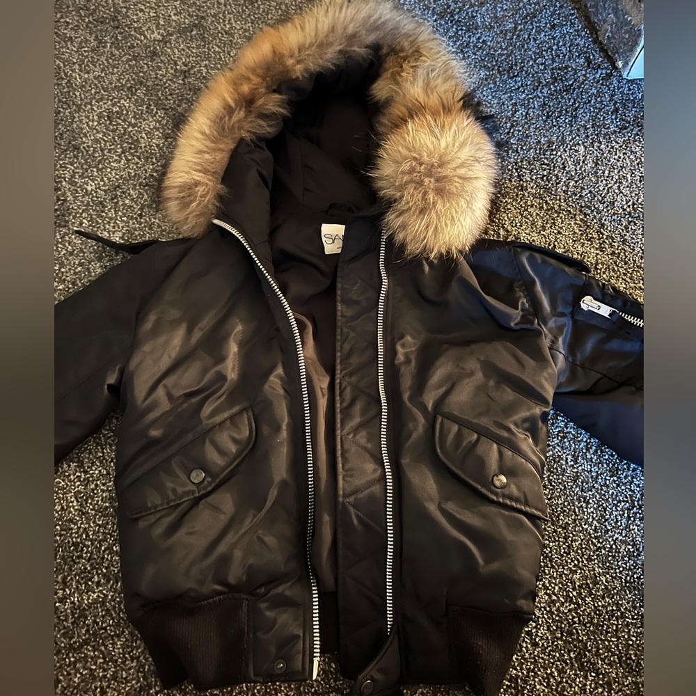 Black SAM. NYC jacket.
